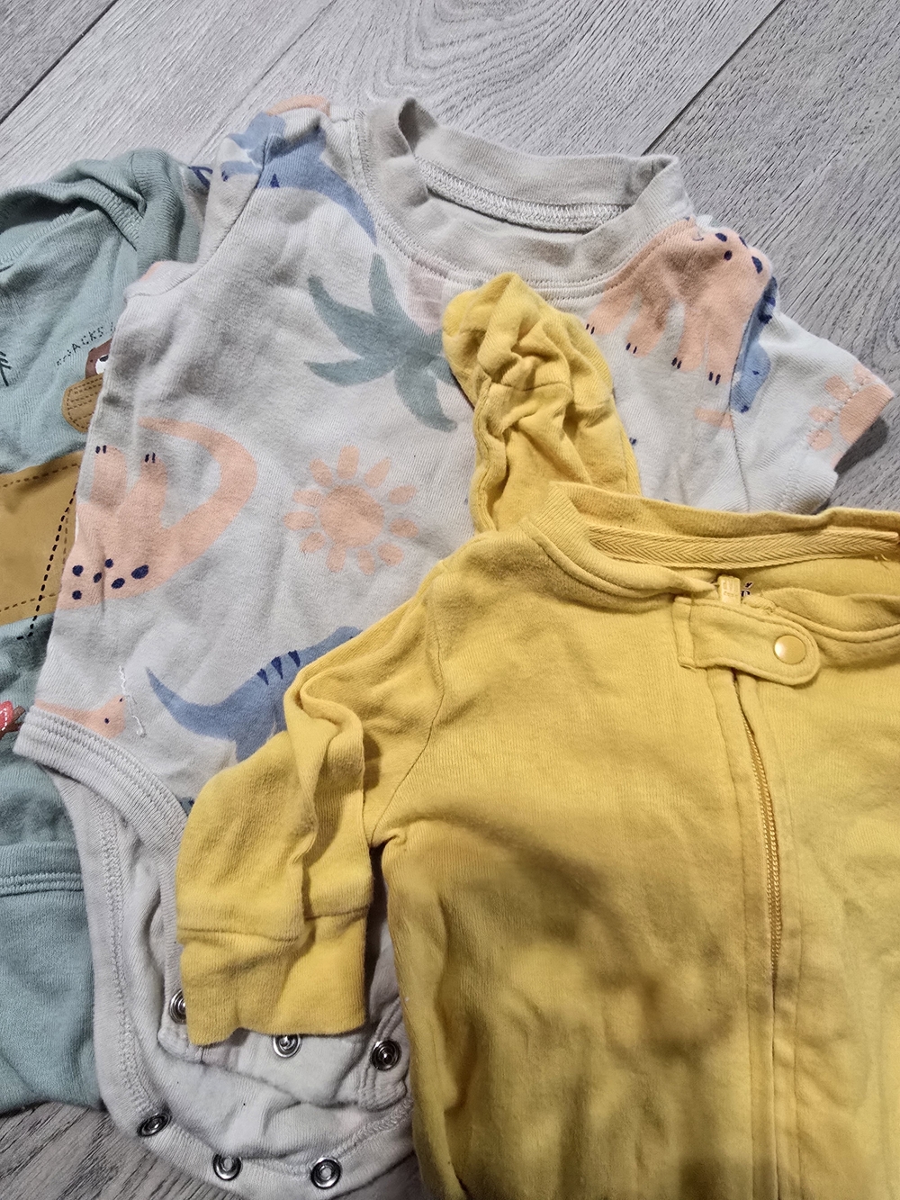 Zippered Baby Sleeper + Printed Dino Bodysuit Duo